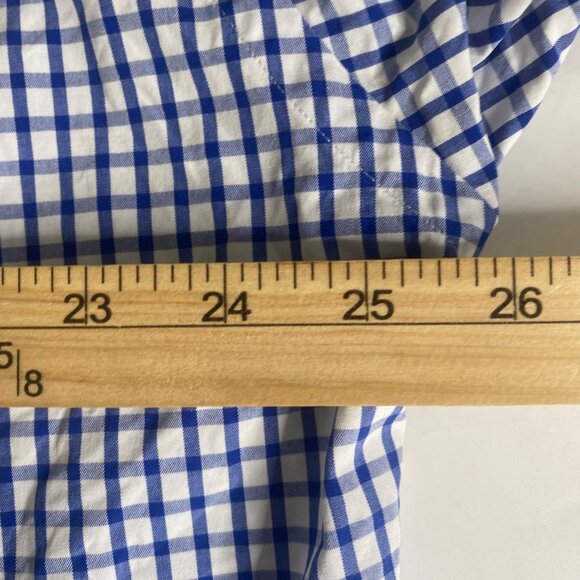 Ralph Lauren Blake Button Down Shirt Mens L Blue Checkered Cotton Long Sleeve Po - Picture 6 of 8